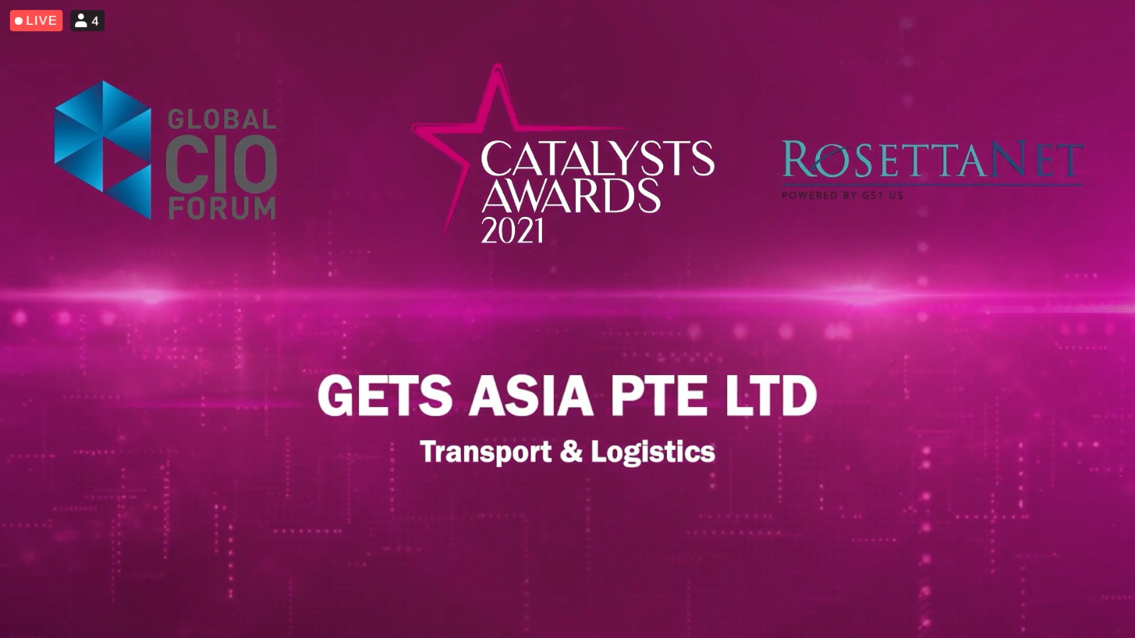 GeTS Earns Prestigious Catalyst Award at the Future of IT Summit Asia 2021